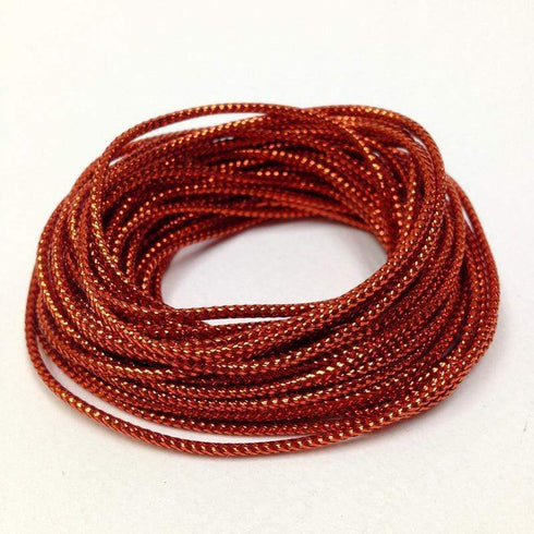 AussieSuperStore Jewellery Making Supplies Red Metallic Cord 16 ply (in 7 colors) Metallic Cord 16 ply | Cords & Ropes Ribbons & Wrapping | Cord Crafts MC16-3
